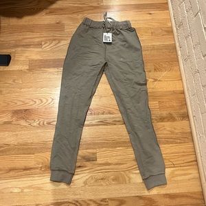 NWT joggers greenish/grey & orange